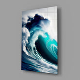 Waves Glass Wall Art.